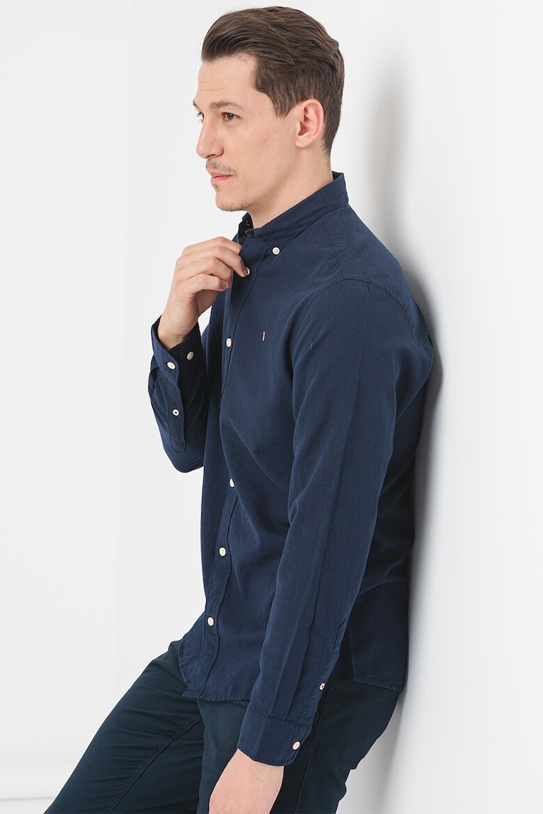 

Blu Летняя рубашка из льна Jack & Jones, синий