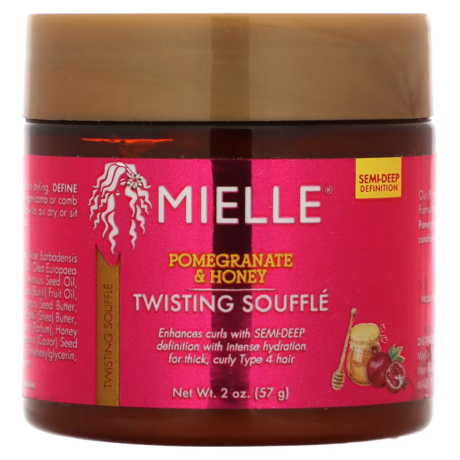 Mielle Twisting Souffle Гранат и Мед, 2 унции (57 г)