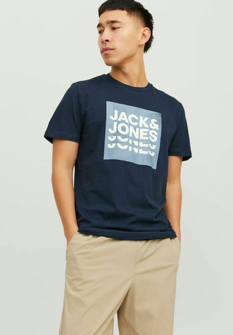 

Футболка с принтом Jack & Jones, темно-синий