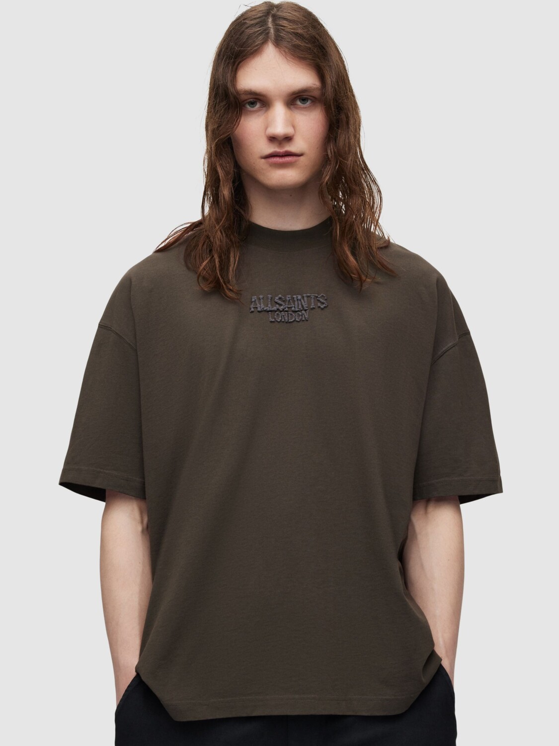 

Футболка AllSaints Bones с короткими рукавами, зеленая