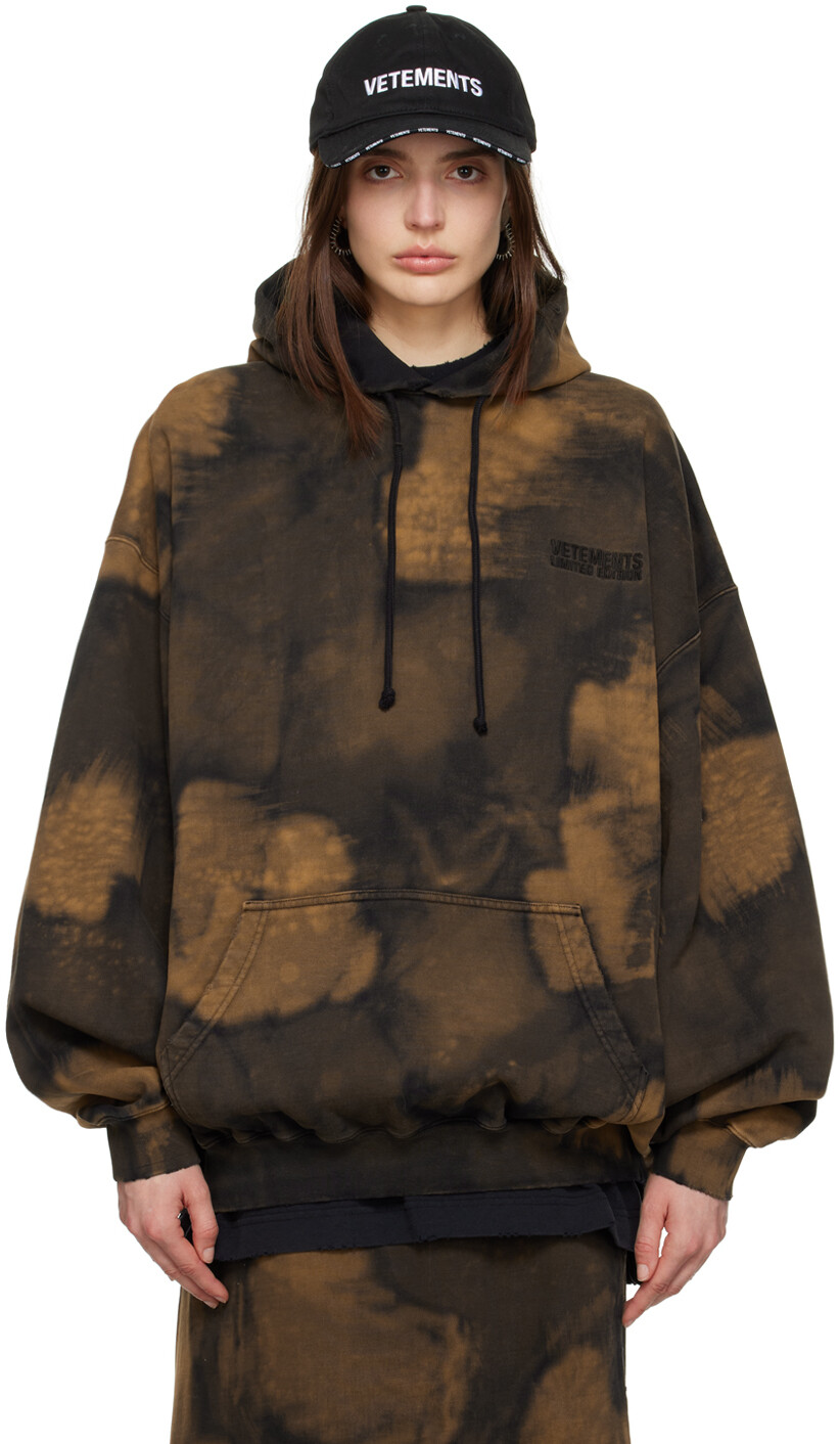 

Черный отбеленный худи VETEMENTS