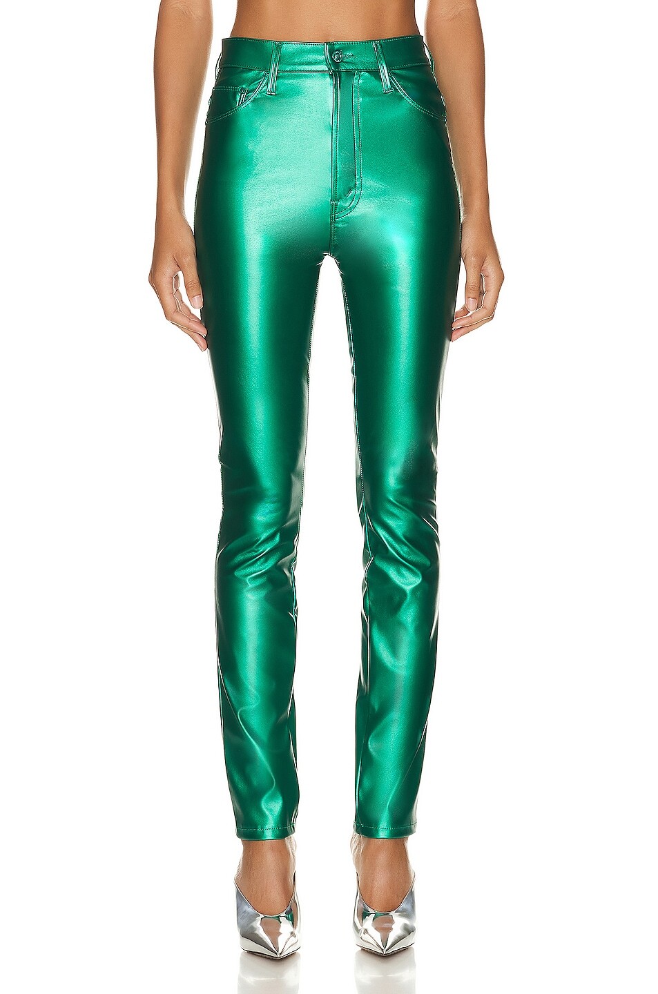 

Брюки Mother High Waisted Rail Skimp, цвет June Bug