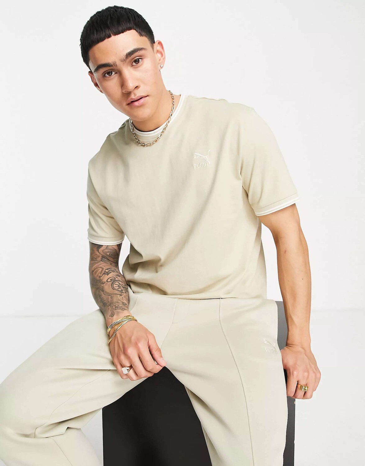 

Футболка с принтом Puma зеленого цветадля asos, Зеленый