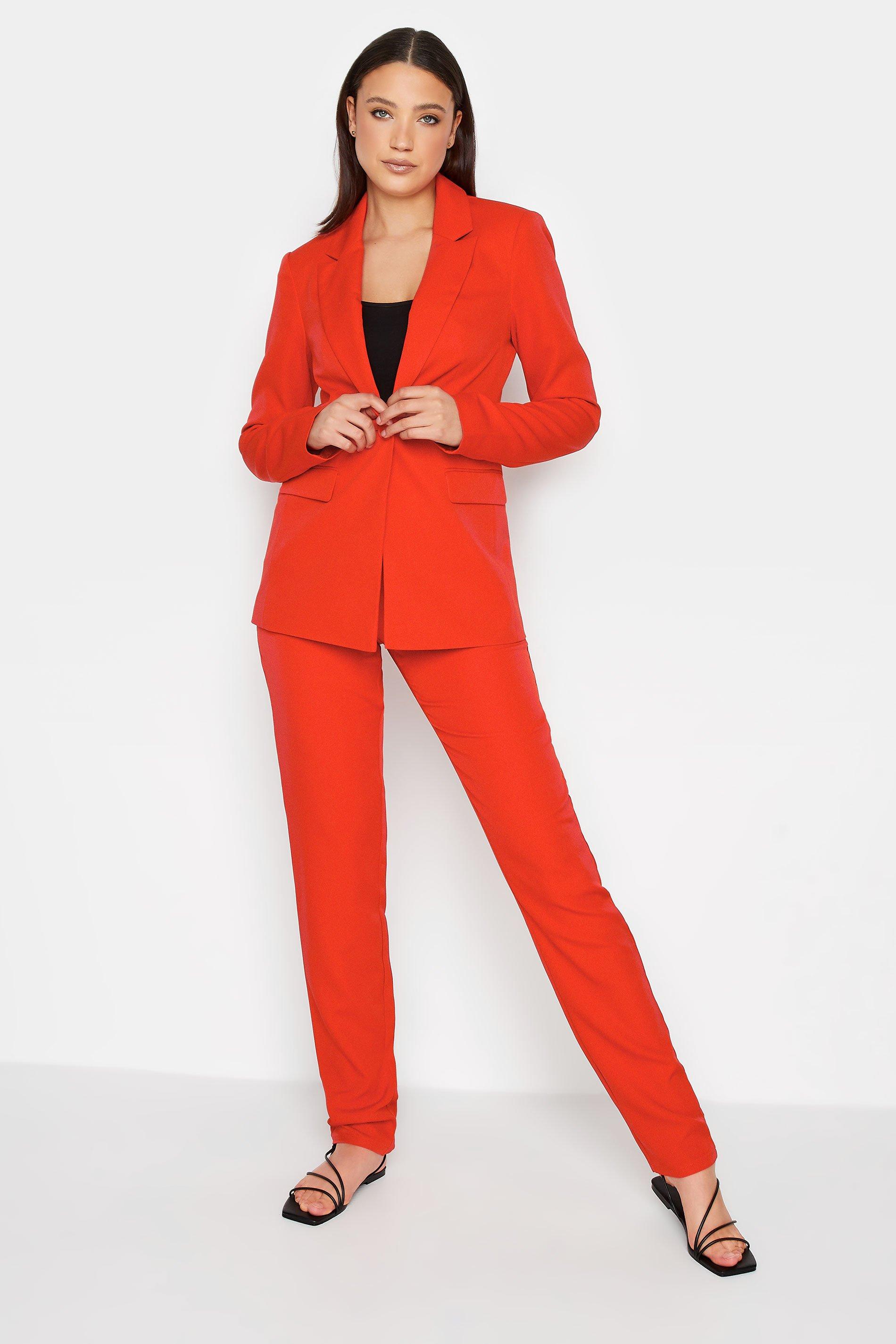 Высокий креповый пиджак с аквалангом Long Tall Sally, красный высокий удлиненный пиджак long tall sally черный
