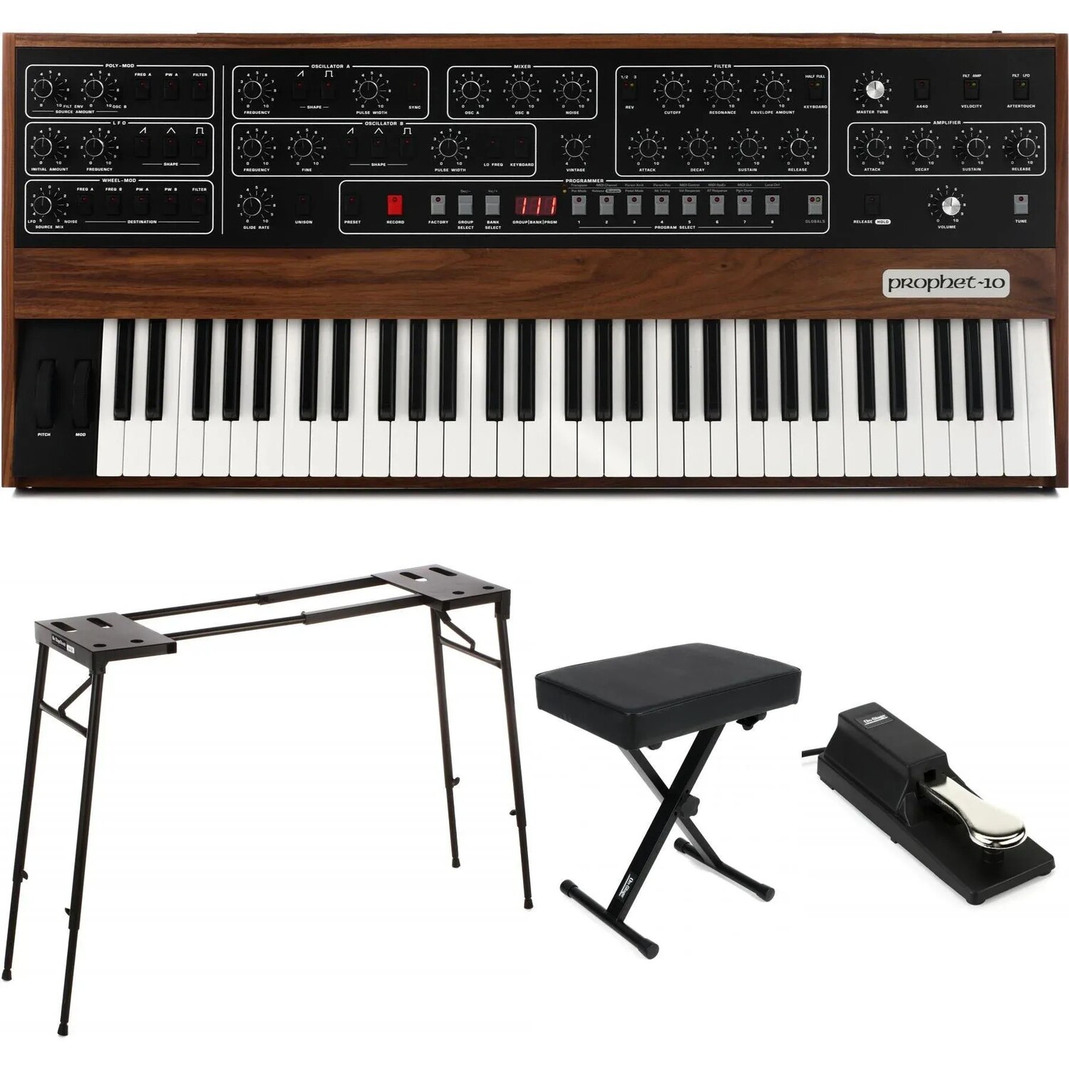 

Комплект поставки 61-клавишного аналогового синтезатора Sequential Prophet-10 Essentials
