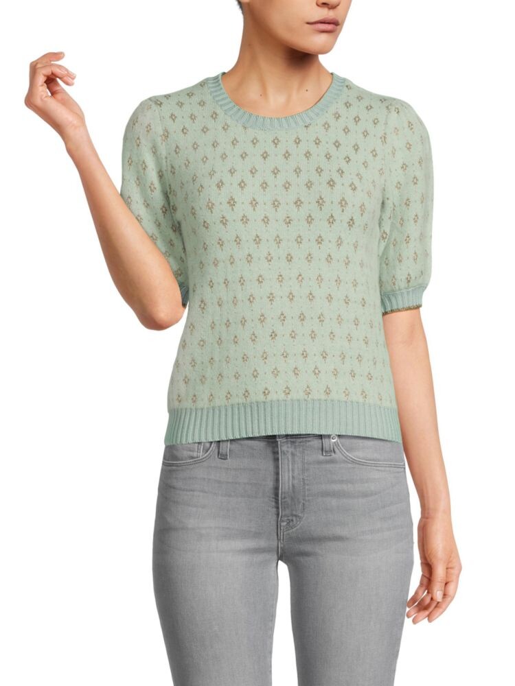 

Свитер с короткими рукавами из смесовой шерсти Redvalentino, цвет Tourmaline Green
