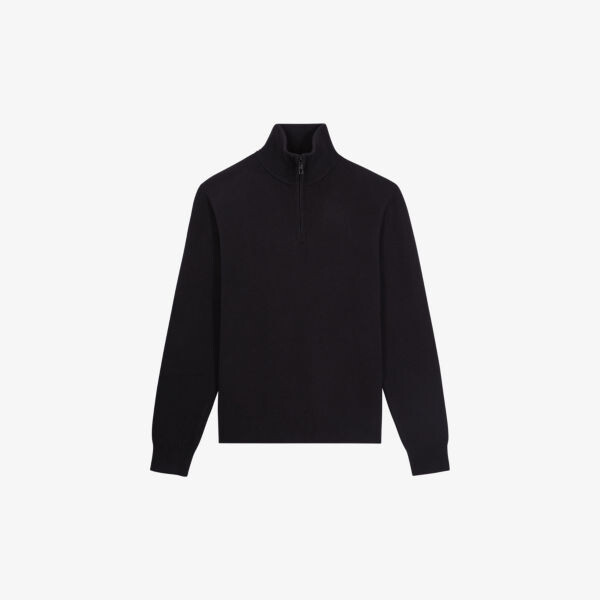 

Джемпер из эластичной смесовой шерсти с тиснением бренда The Kooples, черный