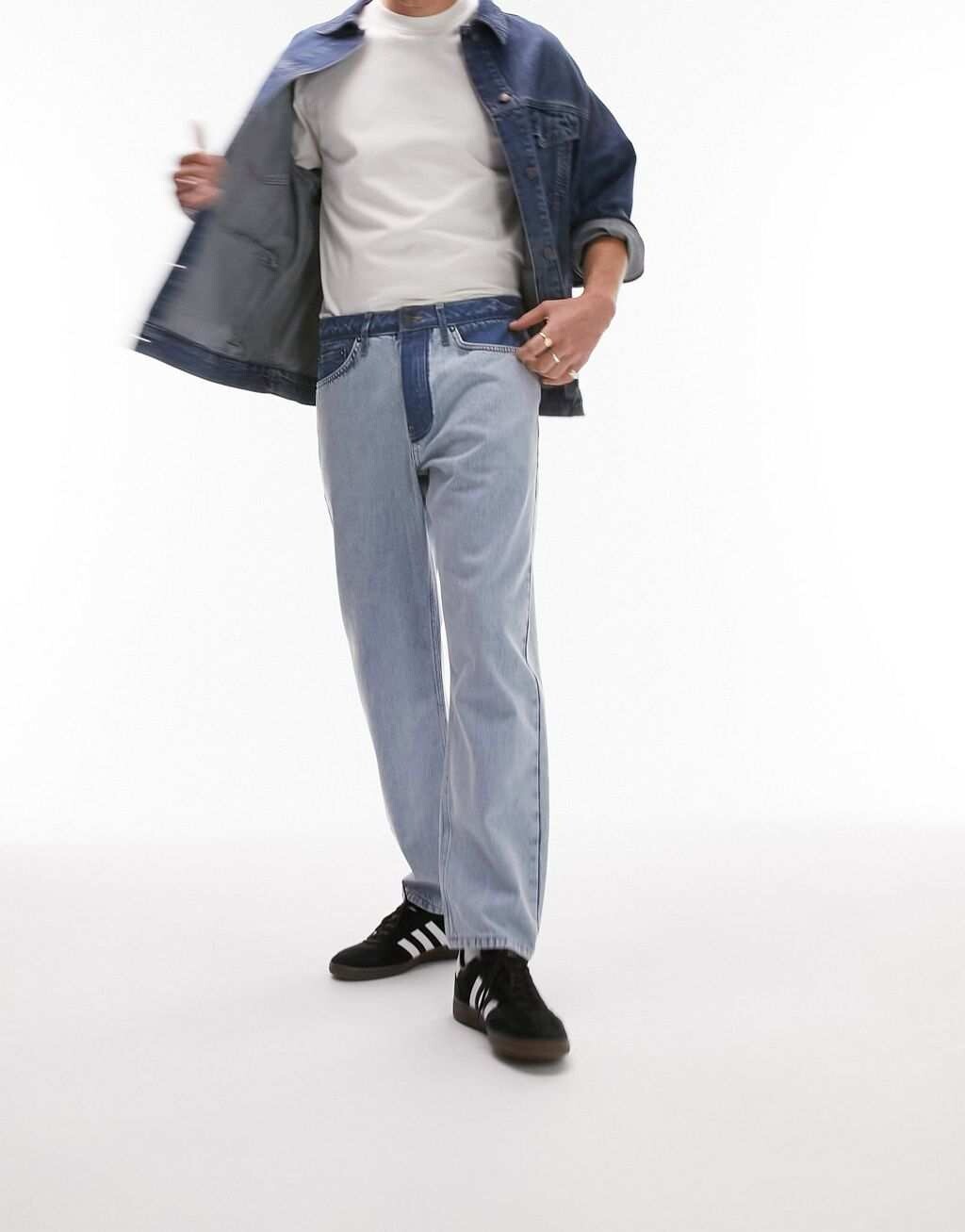

Светлые джинсы свободного покроя и пошива Topman