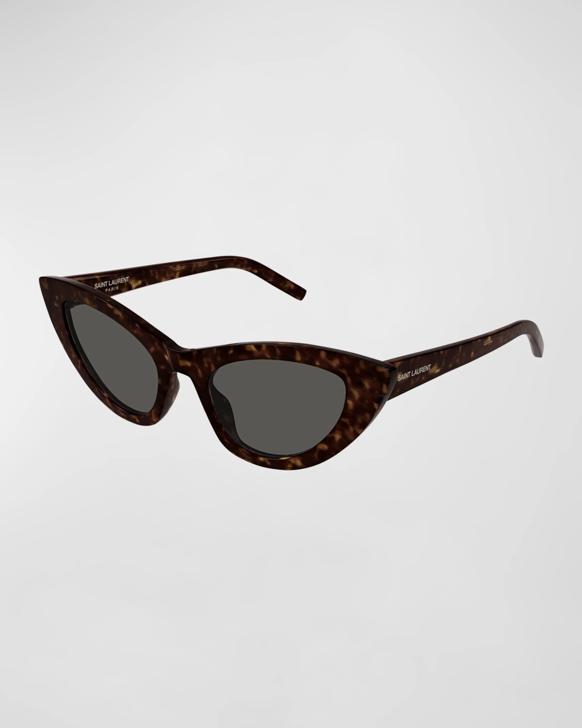 

SL 213 Солнцезащитные очки «кошачий глаз» из ацетата Saint Laurent, цвет Havana