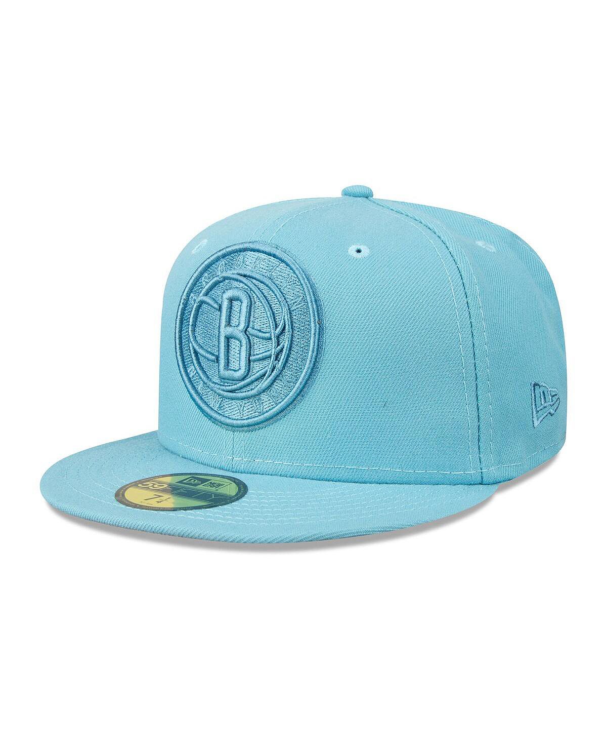 цена Мужская синяя шляпа Brooklyn Nets Color Pack из пеноматериала 59FIFTY с приталенной кепкой New Era