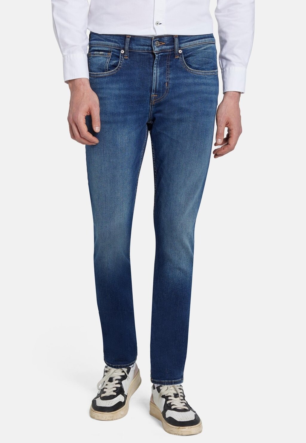 

Джинсы приталенного кроя SLIMMY TAPERED 7 for all mankind, цвет dark blue