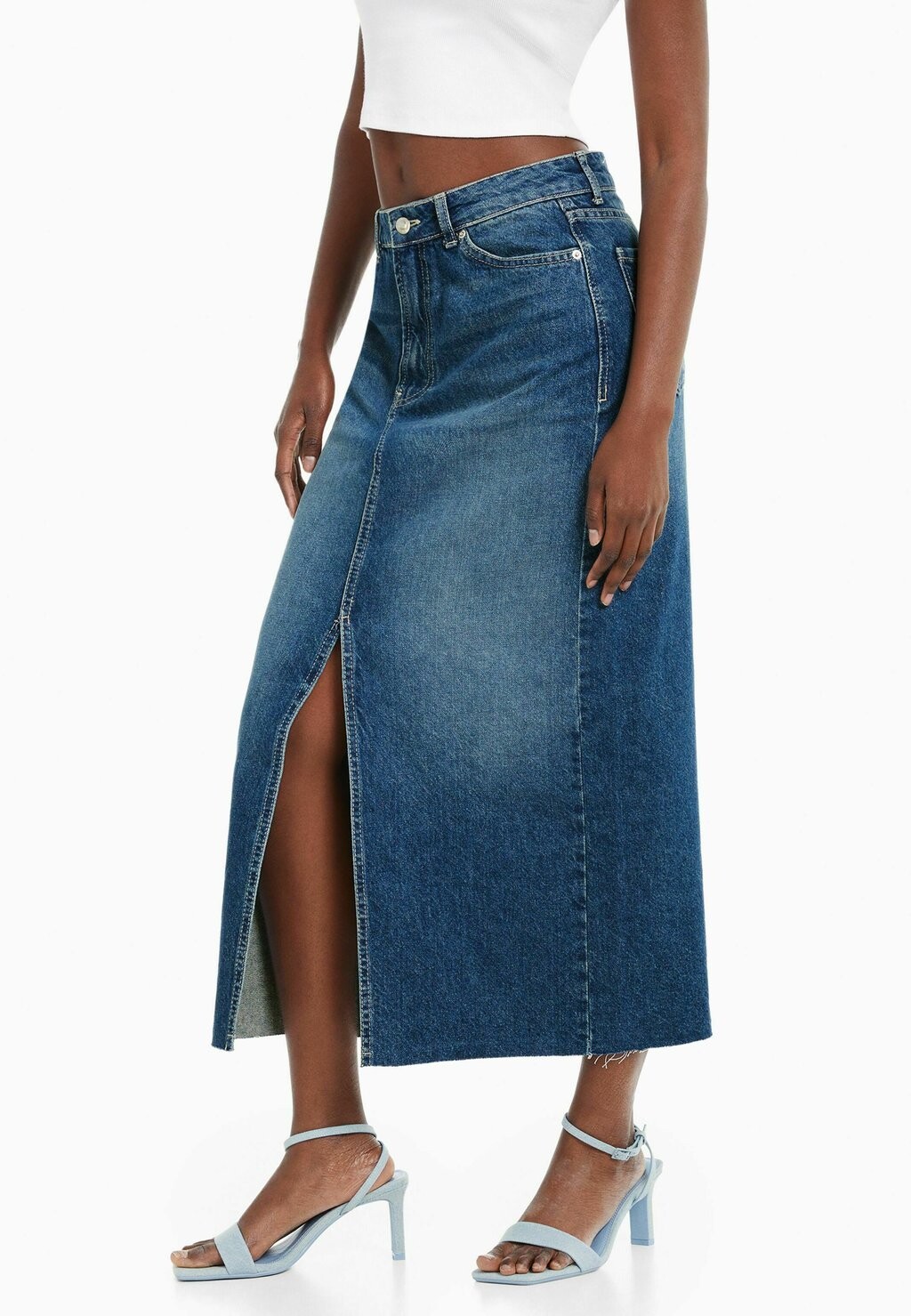 

Юбка А-силуэта Bershka, темно-синий