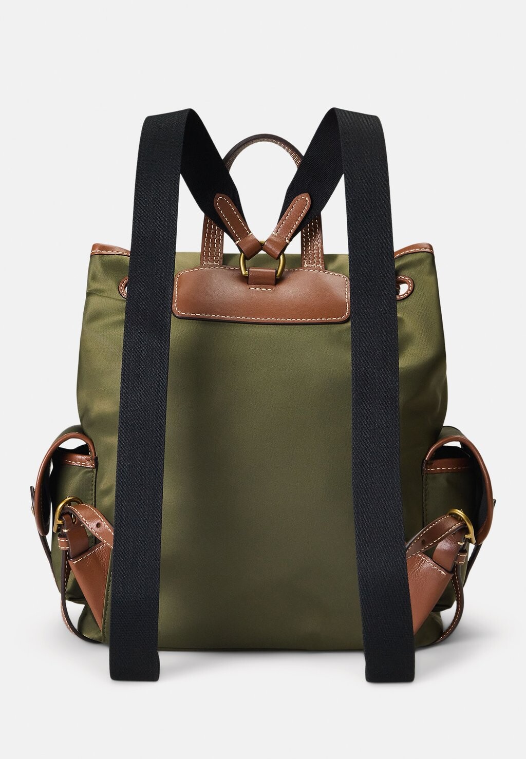 

Рюкзак LEATHER TRIM TWILL BELLPORT BACKPACK Ralph Lauren, оливково-зеленый