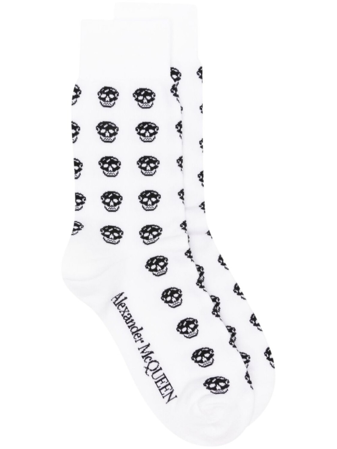 

Alexander McQueen носки с принтом Skull, белый