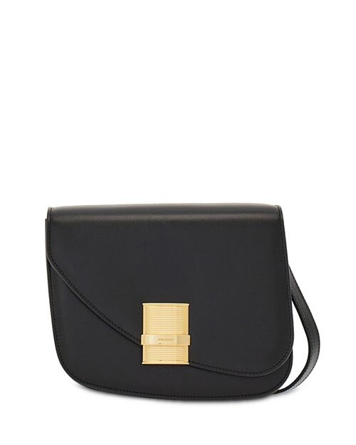 

Асимметричное кожаное плечо через плечо Fiamma Ferragamo, цвет Black