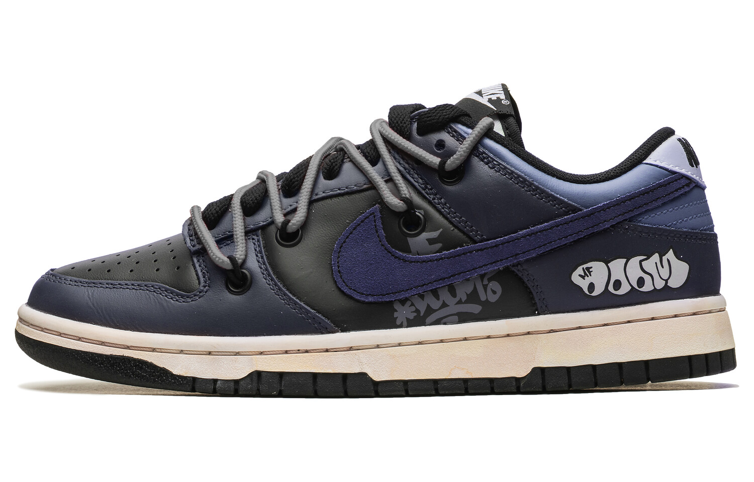 

Кроссовки Nike Dunk Skateboarding Shoes Unisex Low-top Blue/black, черный