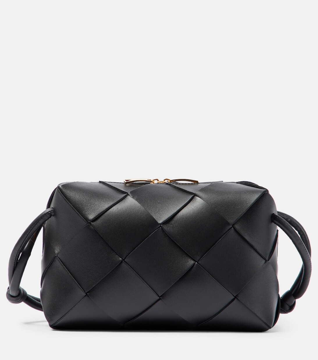 

Маленькая кожаная сумка через плечо с петлей Bottega Veneta, черный