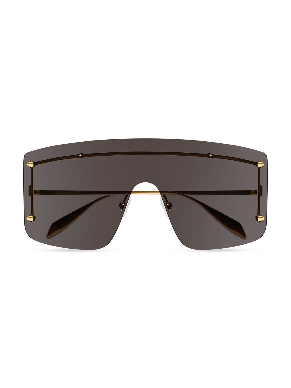 

Металлические солнцезащитные очки Spike Studs 99MM Alexander McQueen, золотой