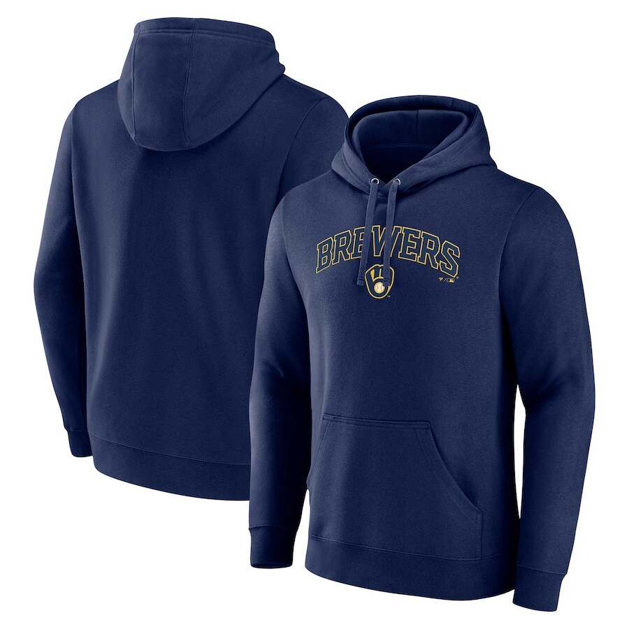 

Пуловер с капюшоном Fanatics Branded Milwaukee Brewers, нави
