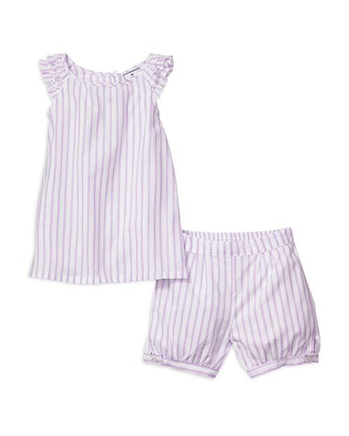 

Короткий комплект Amelie French Ticking лавандового цвета для девочек — Baby, Little Kid, Big Kid Petite Plume, цвет Purple, Фиолетовый