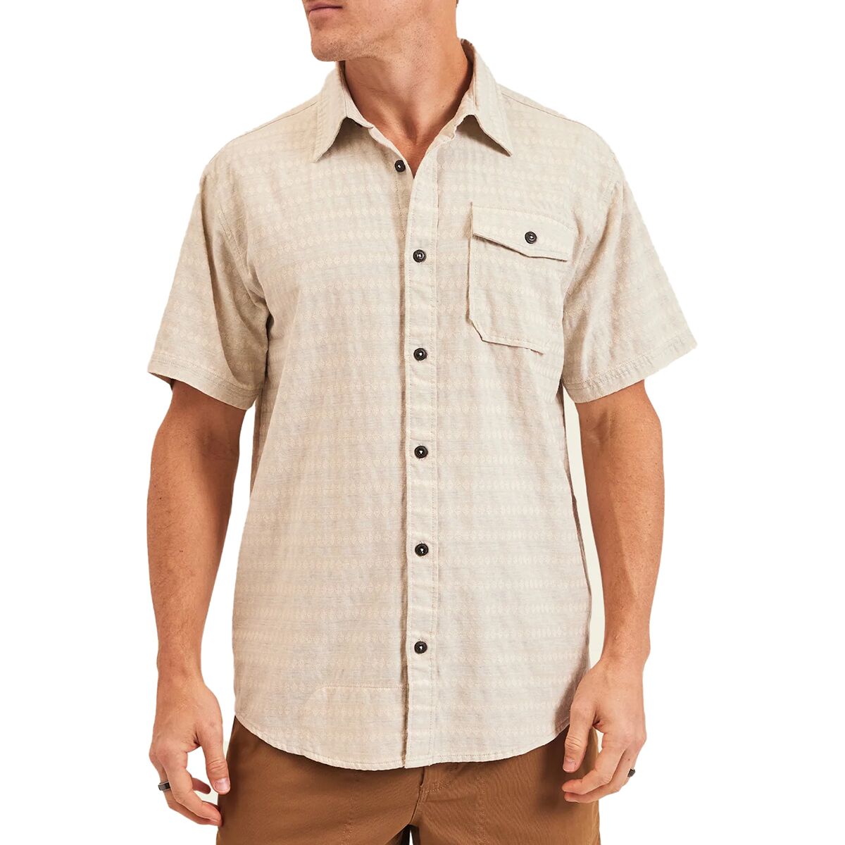 Рубашка с короткими рукавами san gabriel Howler Brothers, цвет diamond dobby/off white