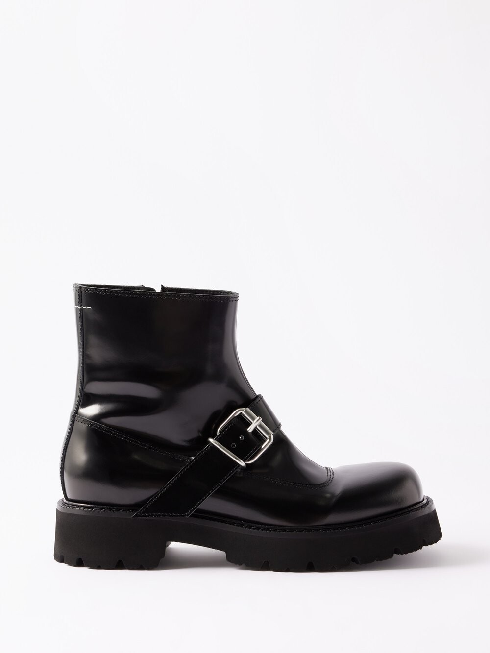

Байкерские ботинки из искусственной кожи MM6 Maison Margiela, черный