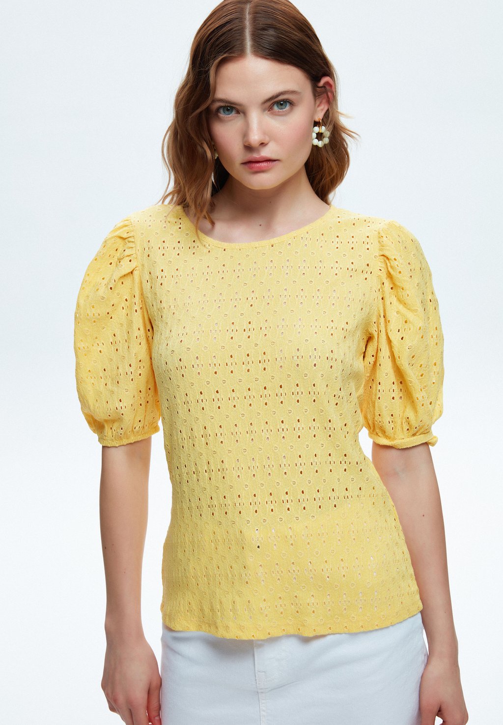 Блузка adL с короткими рукавами, желтый
