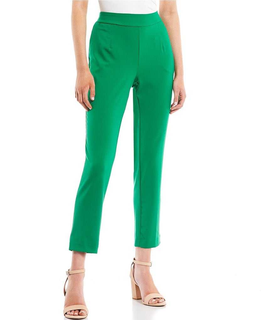 Прямые брюки без застежки Takara координации, зеленый