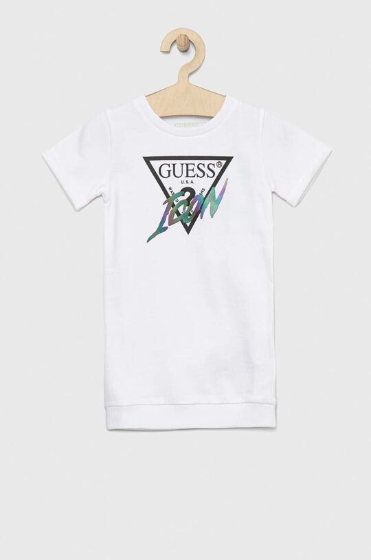 

Платье из хлопка для маленькой девочки Guess, белый