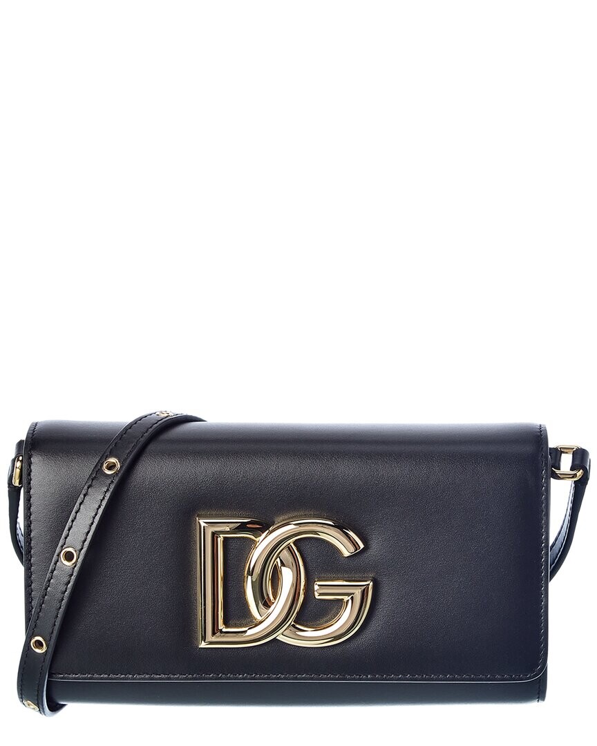 

Кожаная сумка через плечо Dolce & Gabbana 3.5, черный