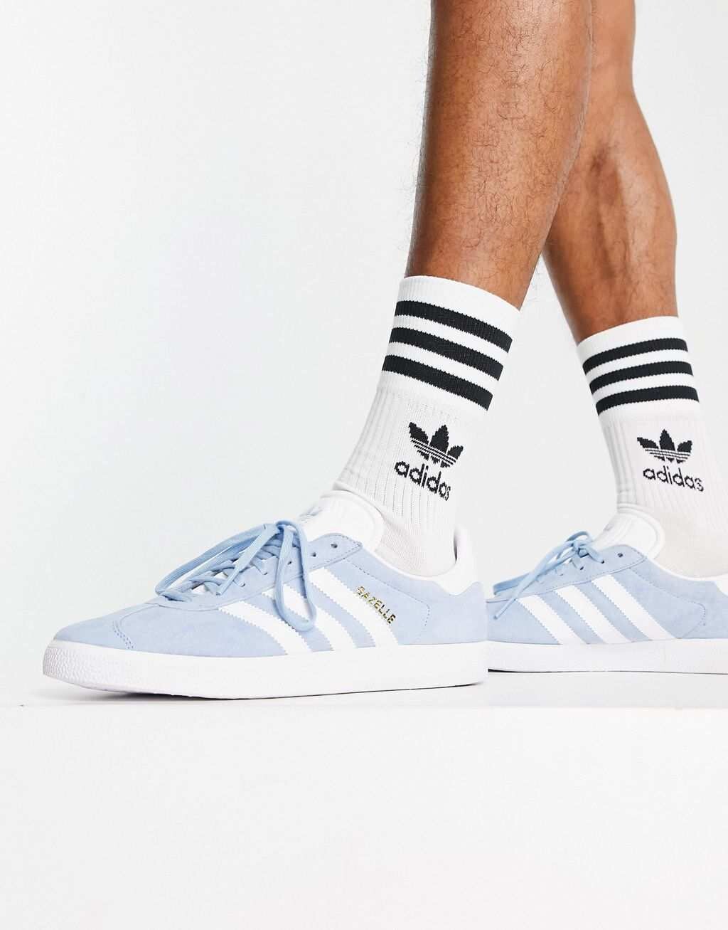 

Небесно-голубые кроссовки adidas Originals Gazelle, Синий