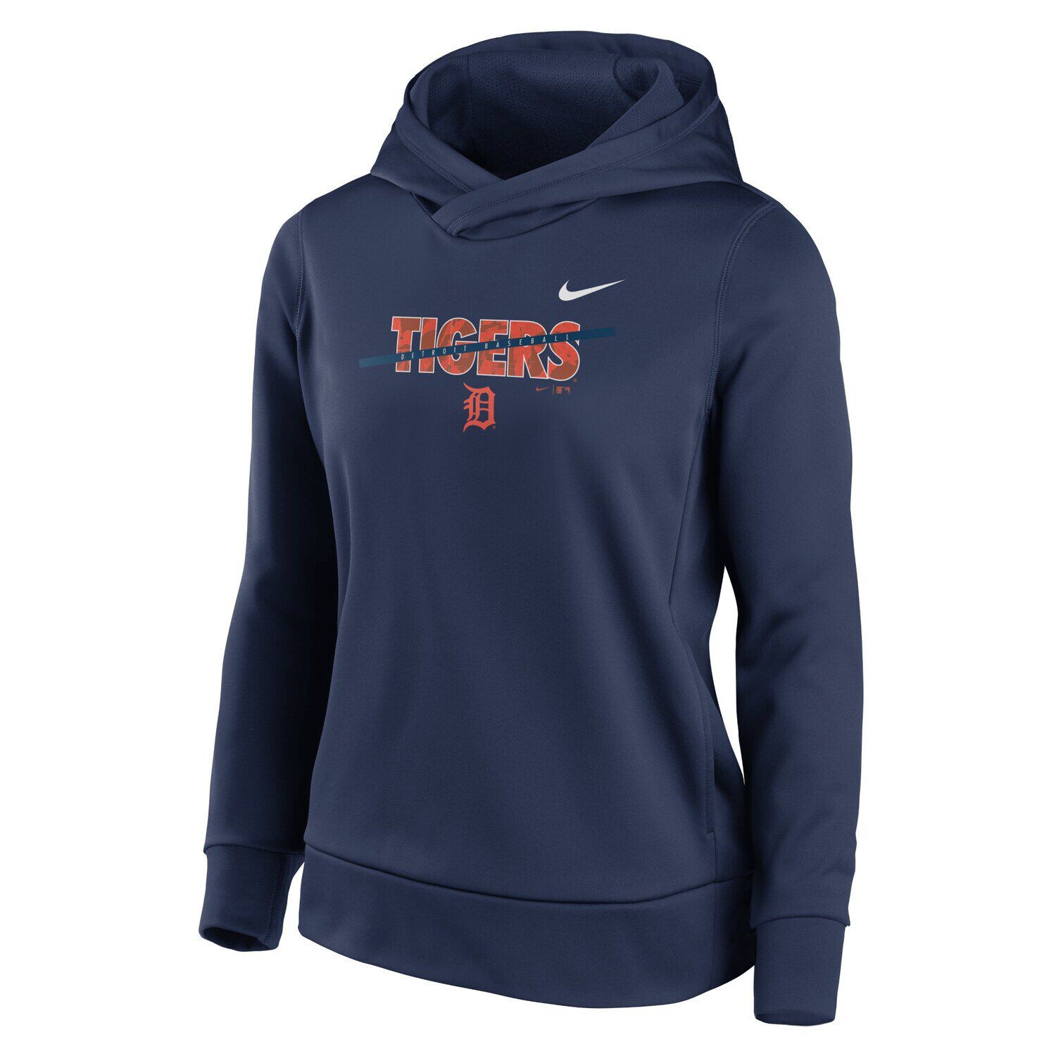 

Женский темно-синий пуловер с капюшоном Nike Detroit Tigers Club Angle Performance Nike