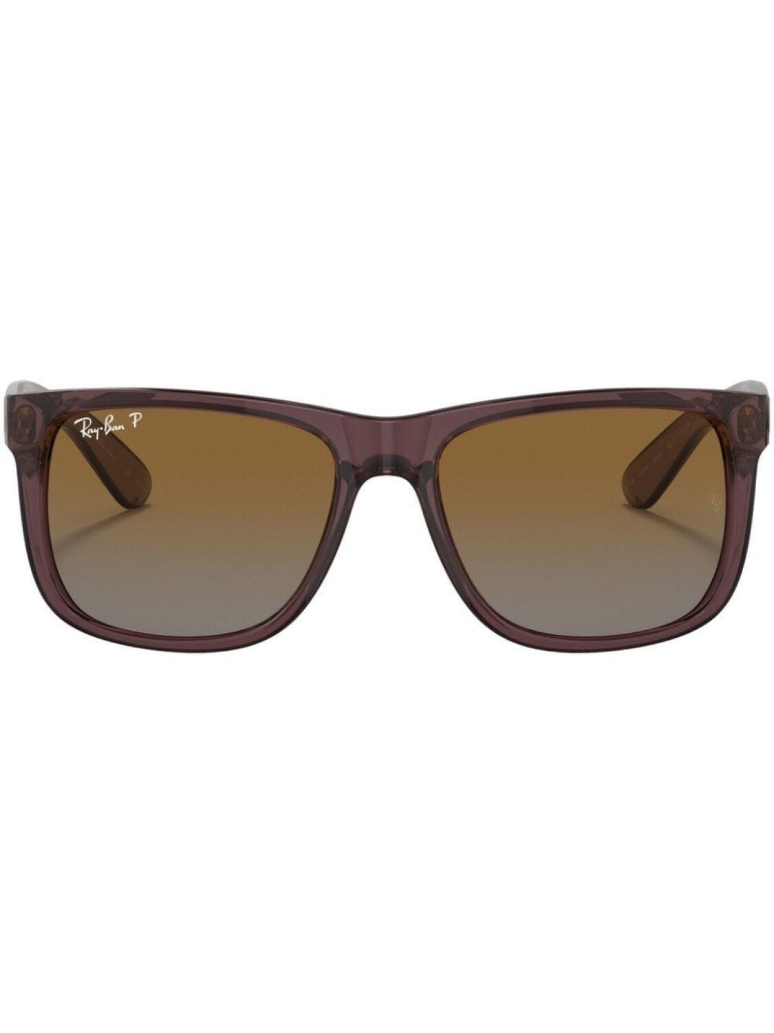 

Ray-Ban солнцезащитные очки Justin в прямоугольной оправе, коричневый