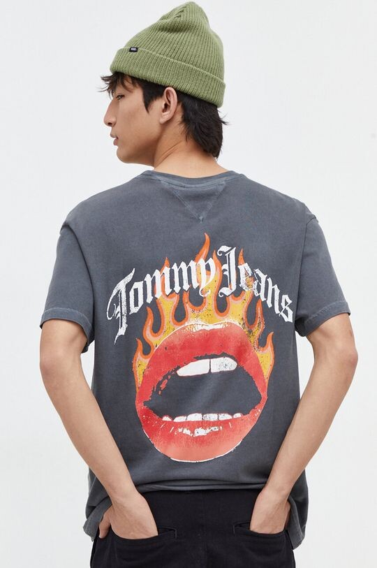 

Хлопковая футболка Tommy Jeans, серый