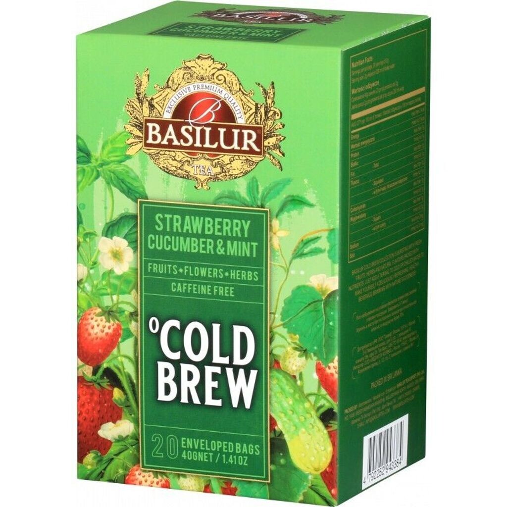 

Basilur- COLD BREW - пакетик КЛУБНИКА, ОГУРЦ И МЯТА - 20 x 2 г