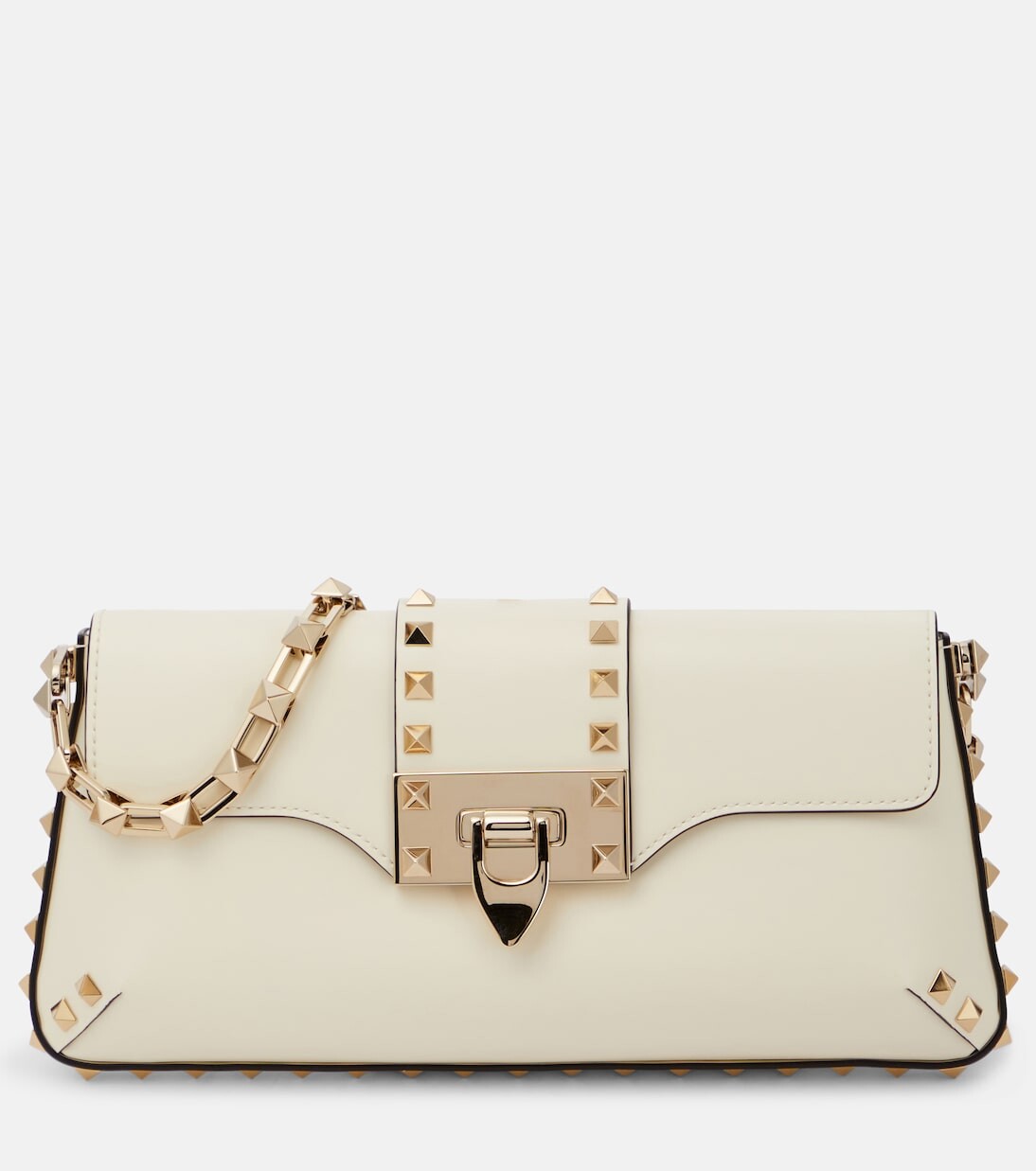 

Маленькая кожаная сумка через плечо rockstud Valentino Garavani, белый