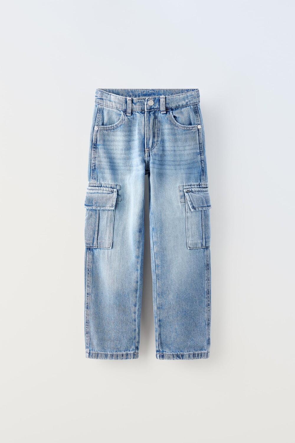 

Джинсы the cargo authentic way Zara, средне-синий