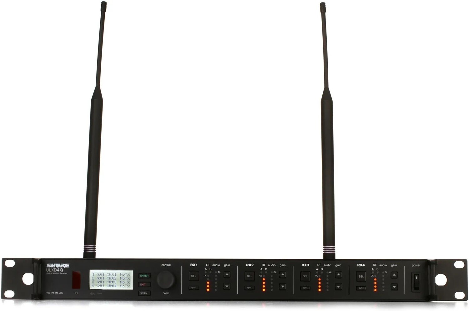 

Четырехканальный цифровой беспроводной приемник Shure ULXD4Q — диапазон V50