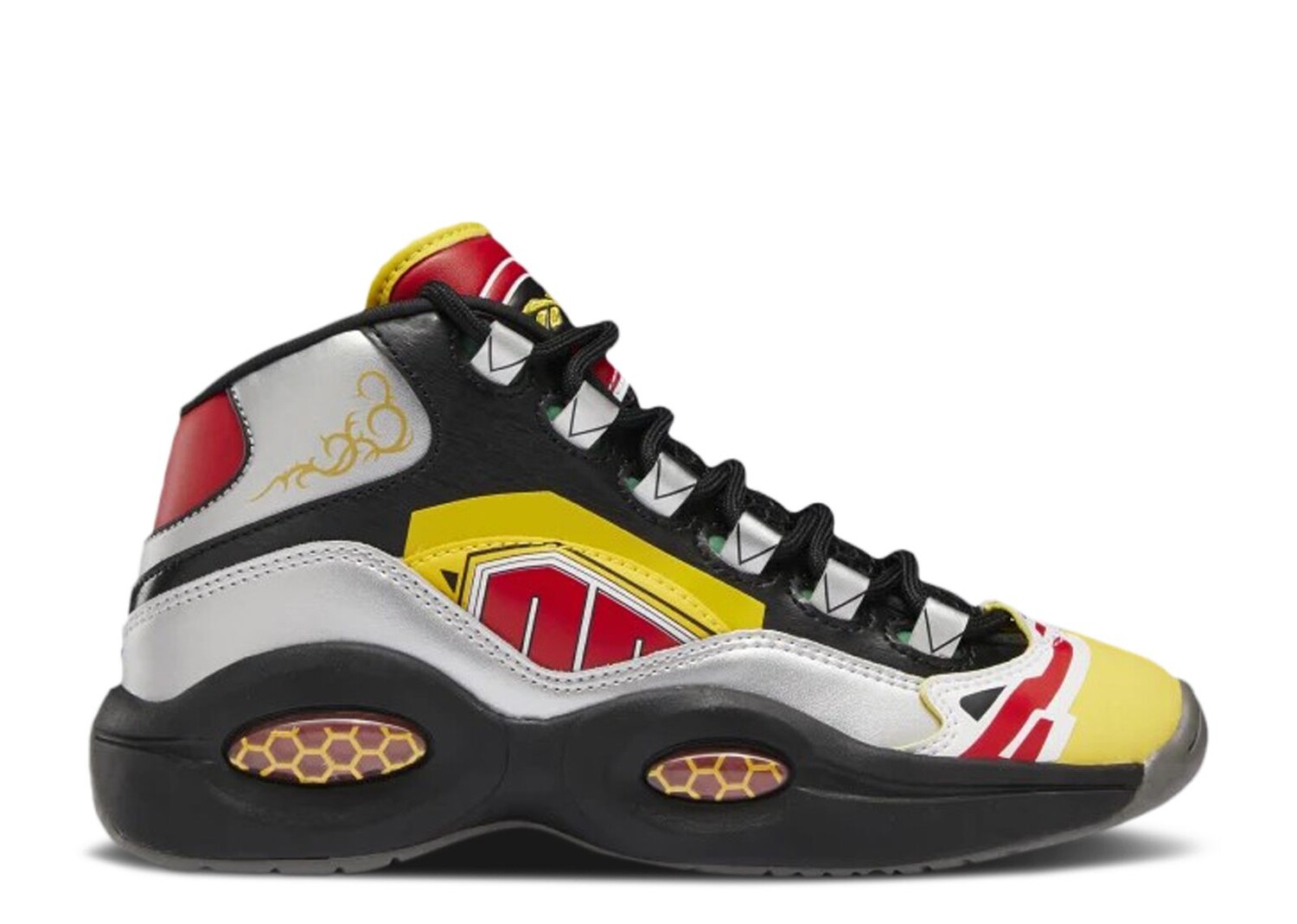 

Кроссовки Reebok Power Rangers X Question Mid Big Kid 'Megazord Battle Mode!', черный