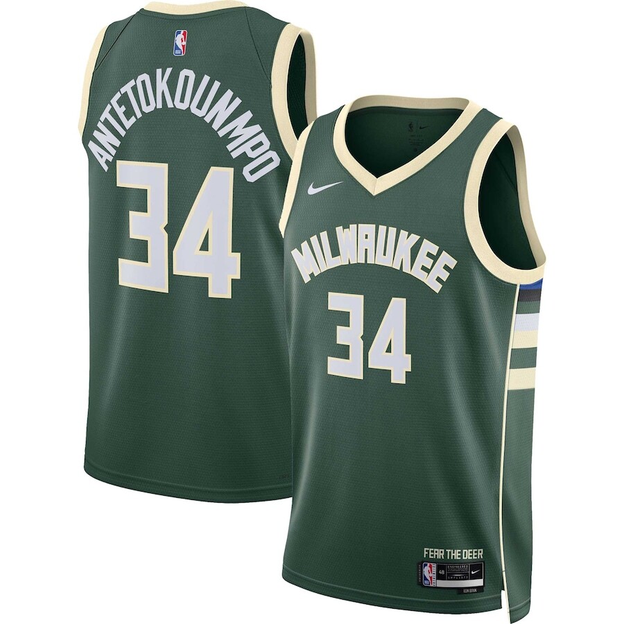 

Джерси Nike Milwaukee Bucks, зеленый