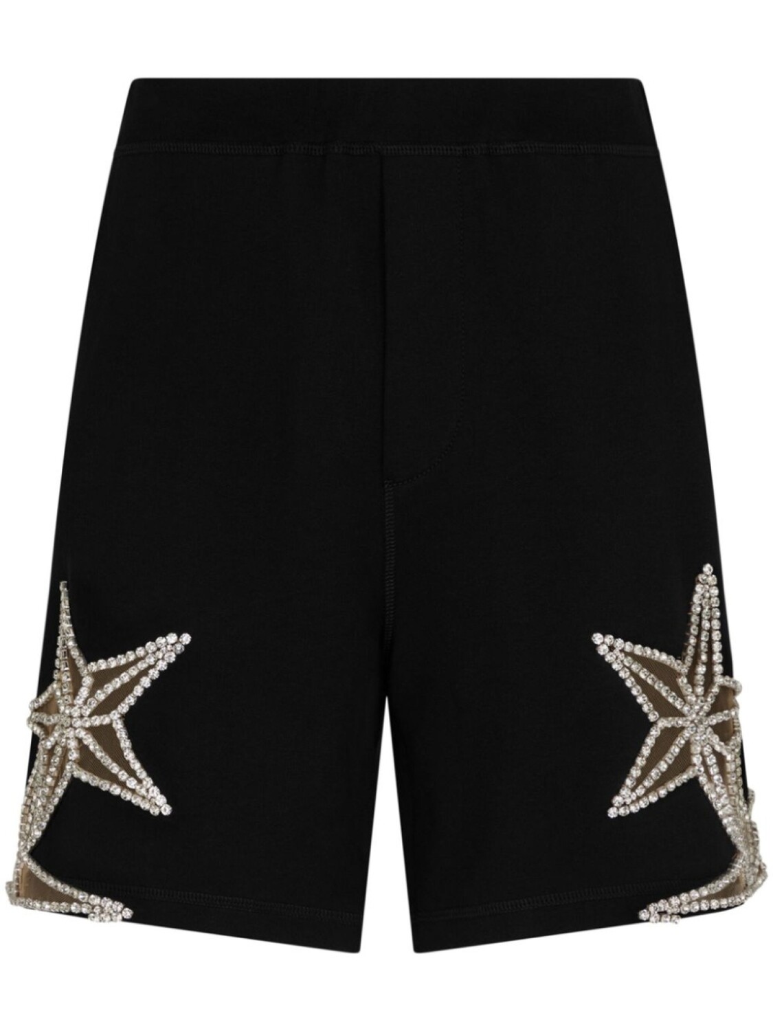

Dsquared2 crystal-embellished cotton shorts, черный