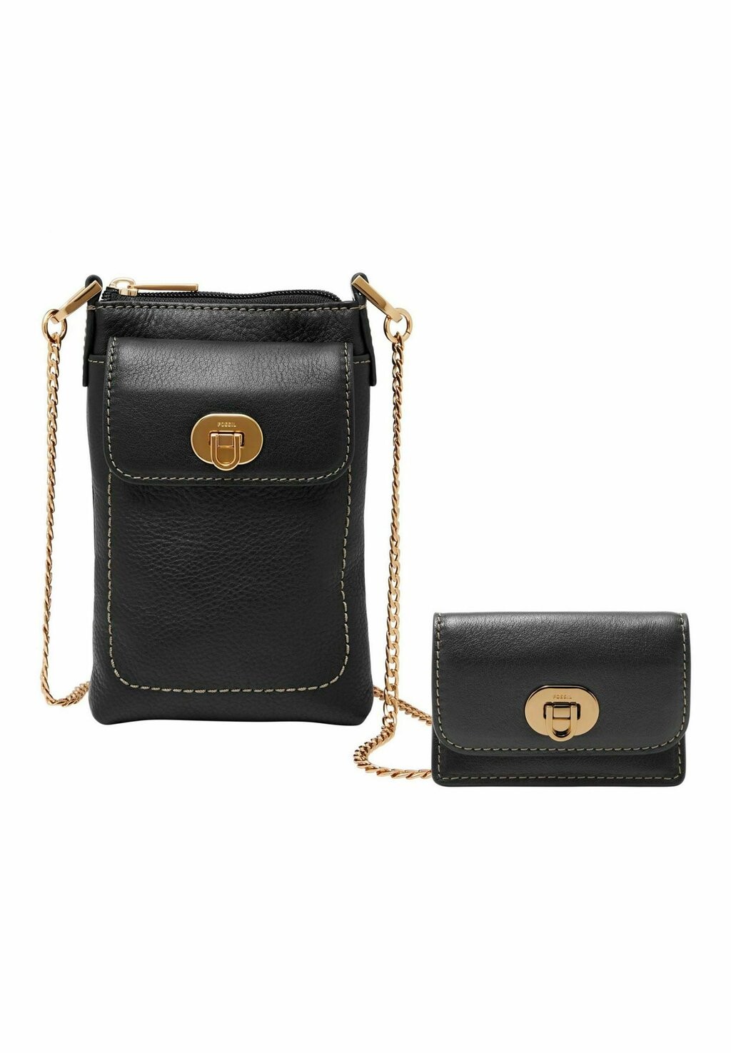 

Сумка через плечо Fossil с цепочкой, черный