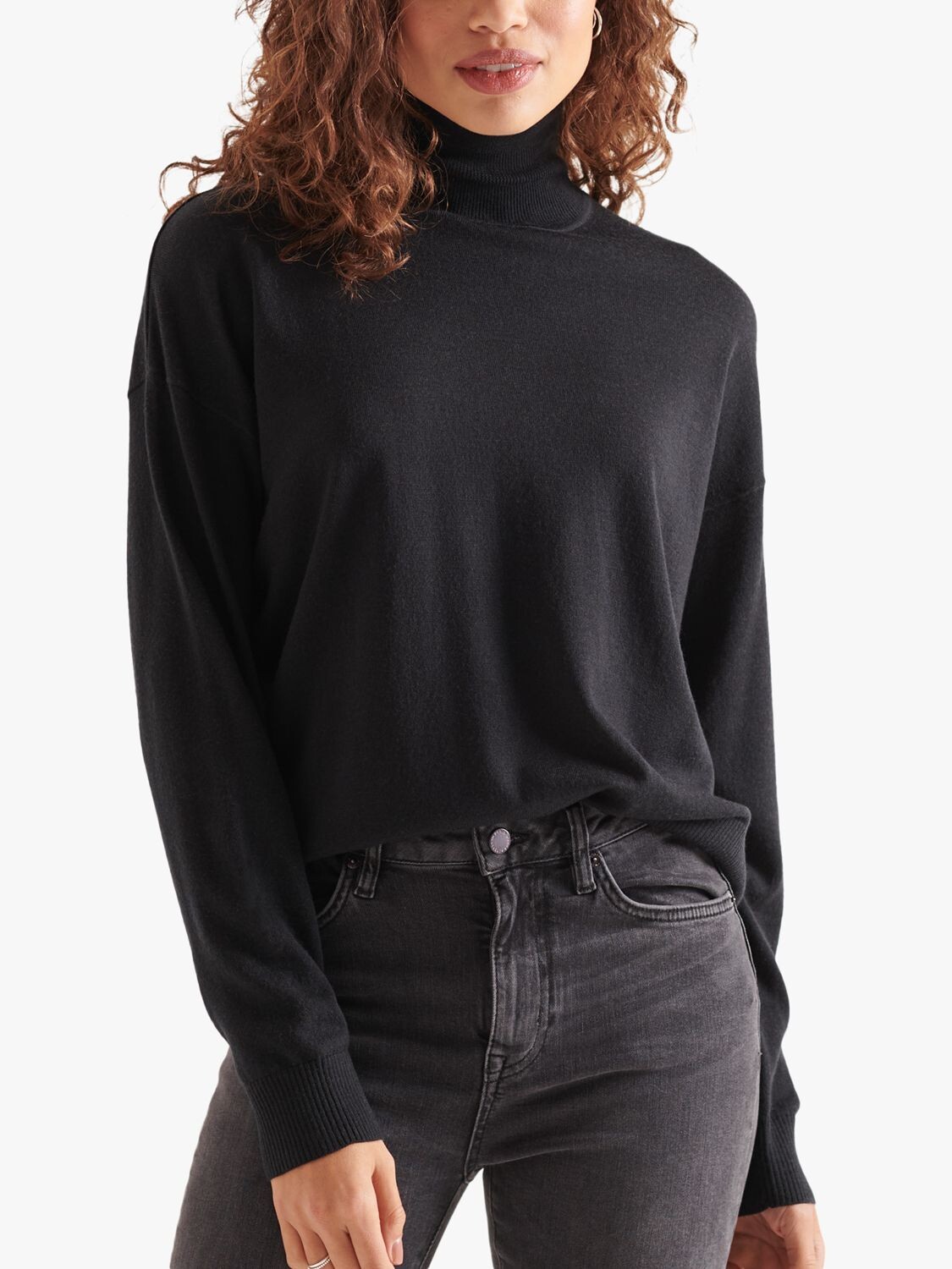 

Джемпер с воротником-стойкой Superdry Merino, черный