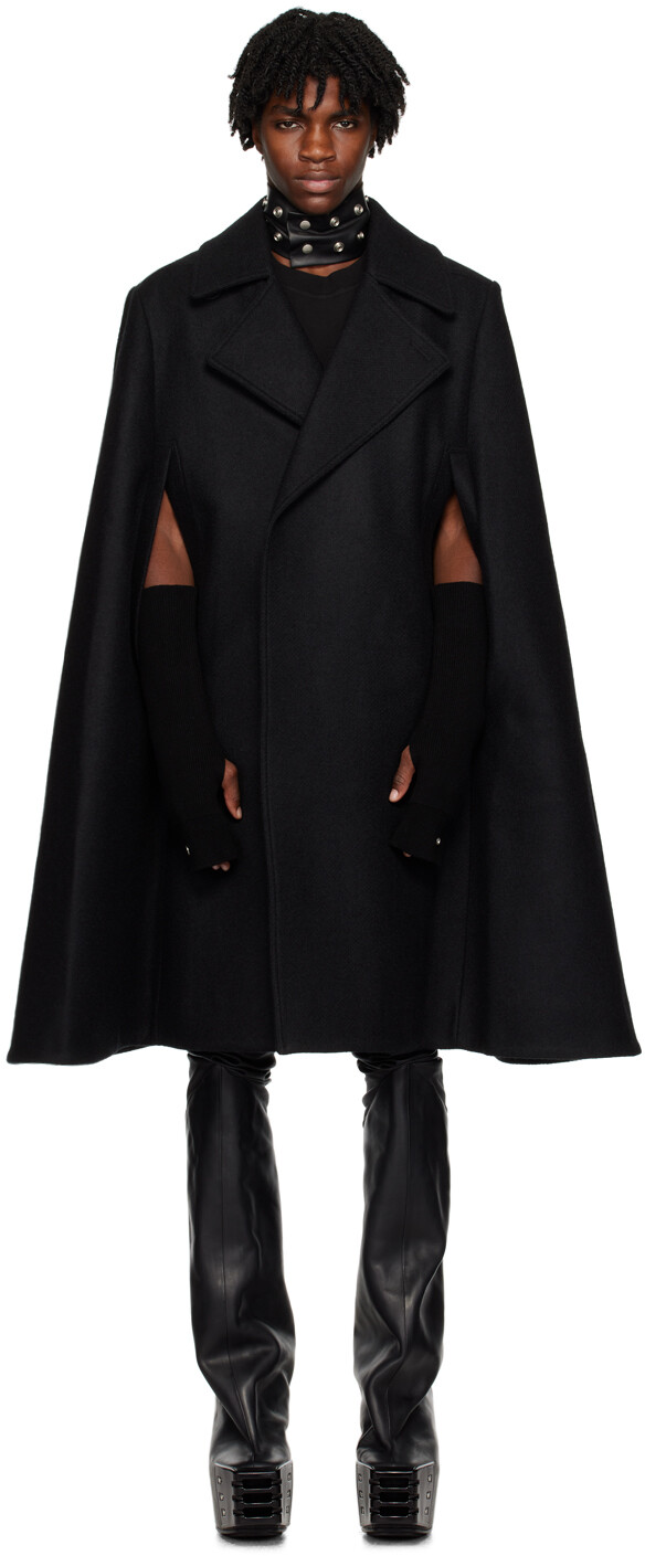 

Черное узкое пальто Rick Owens Drella, Черный