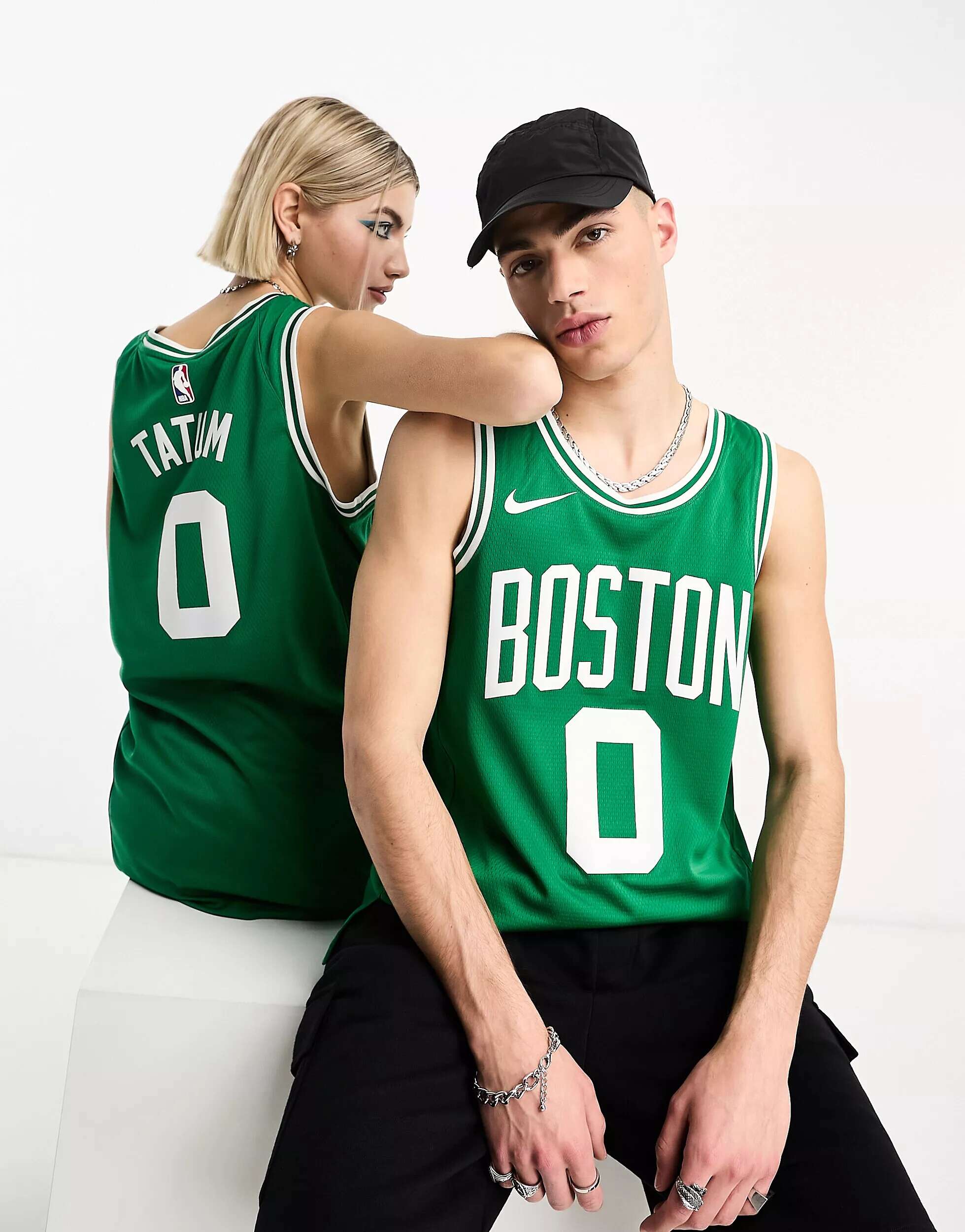 спортивные шорты dri fit nba graphic boston celtics nike цвет clover black black Зеленый трикотажный жилет унисекс Nike NBA Boston Celtics Dri-FIT Jayson Tatum Icons