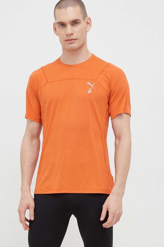 Футболка для бега Seasons Puma, оранжевый беговая футболка puma силуэт прямой размер m голубой