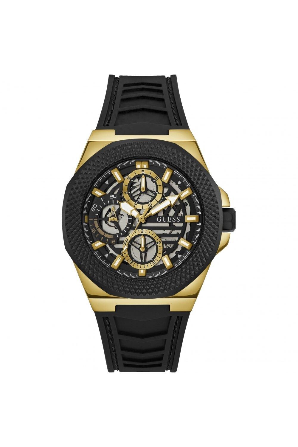 

Модные аналоговые кварцевые часы из нержавеющей стали - Gw0577G2 Guess, черный
