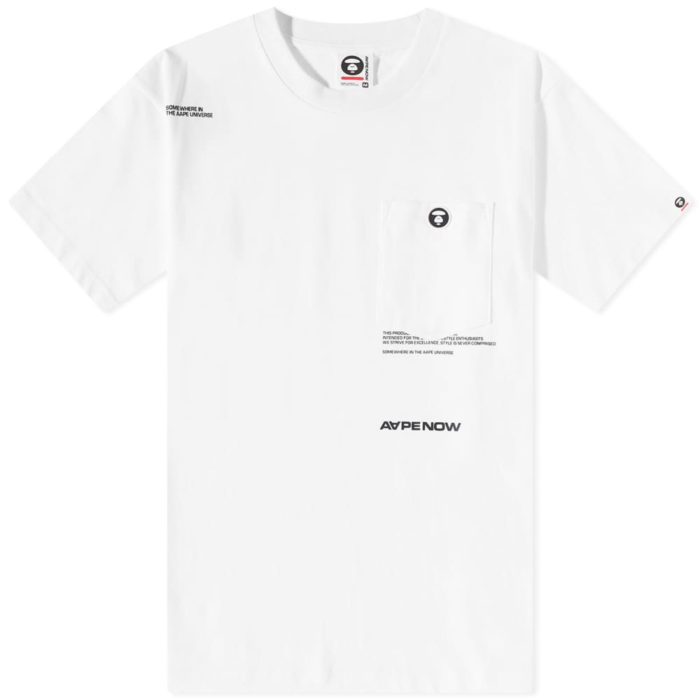 

Силиконовая футболка с карманом для значка AAPE Now, белый