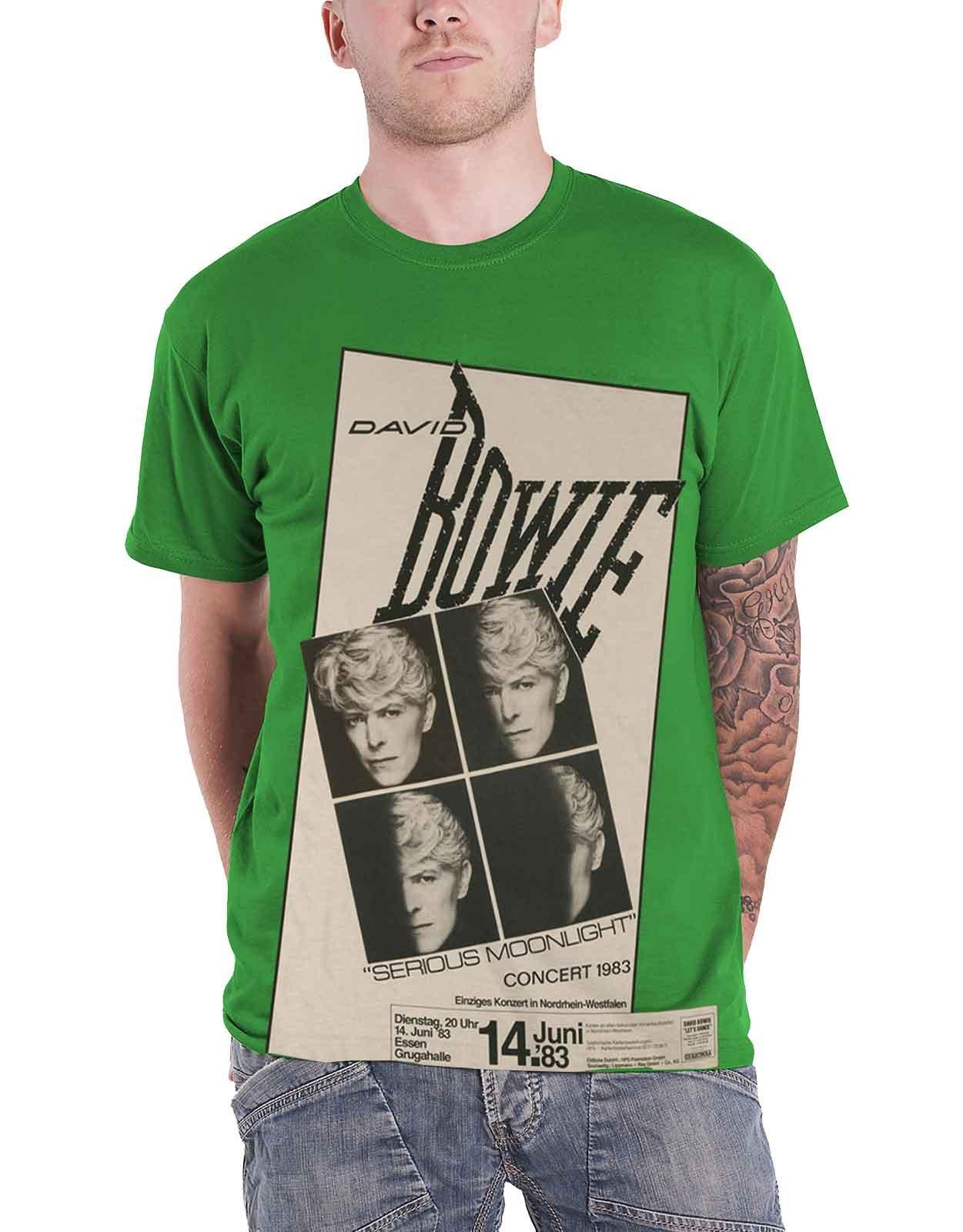 Футболка Serious Moonlight Tour 1983 David Bowie, зеленый david bowie serious moonlight live 3lp splattered vinyl edition