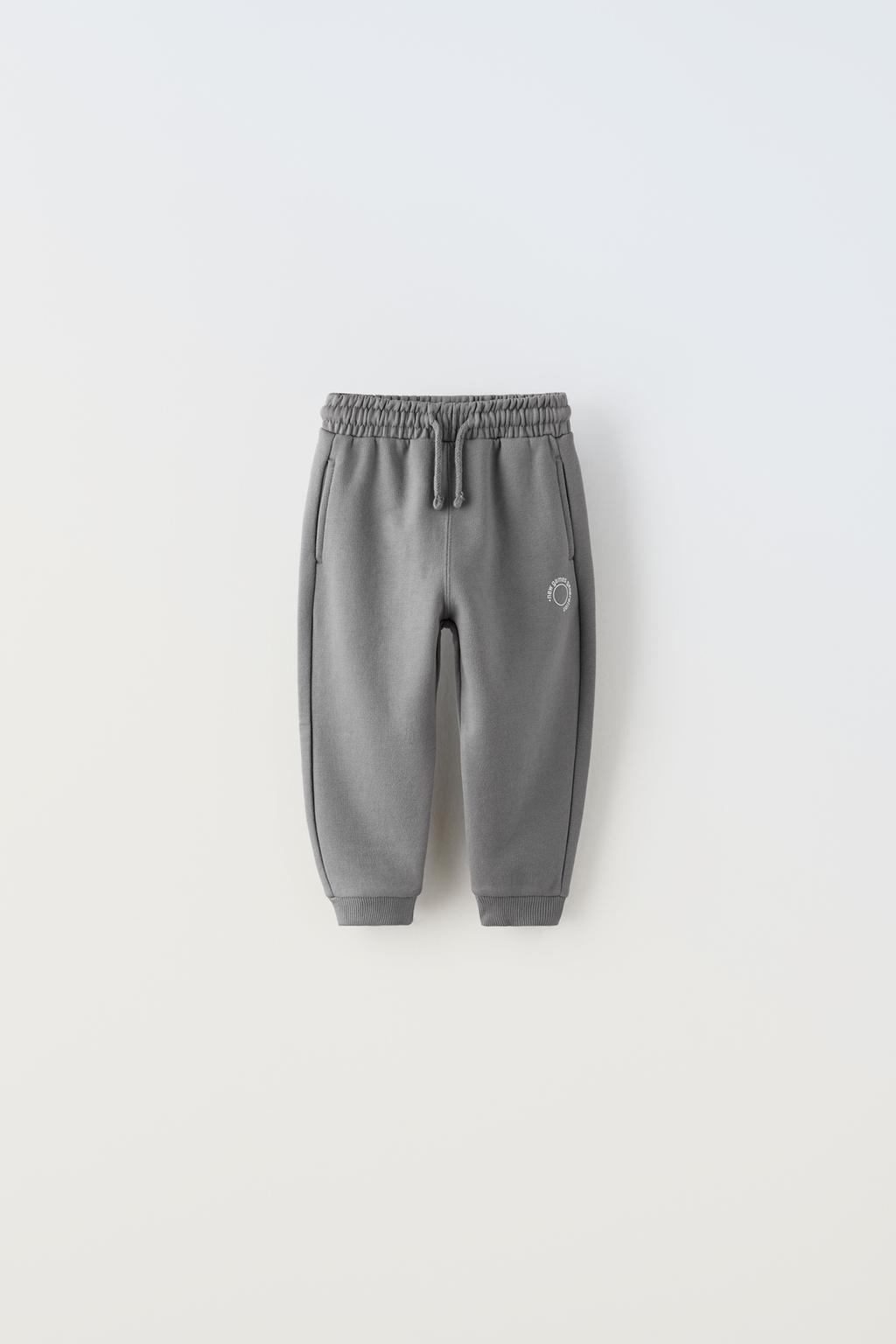 Плюшевые брюки ZARA, антрацитовый серый плюшевые брюки zara серый мергель